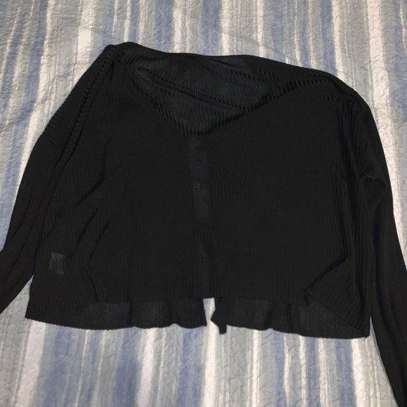 LAUNDRY BLACK CARDIGAN XL WITH BLING - Picture 3 of 3